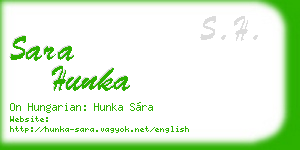 sara hunka business card