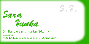 sara hunka business card